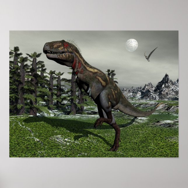 Poster Nanotyrannus dinosaure - rendu 3D (Devant)