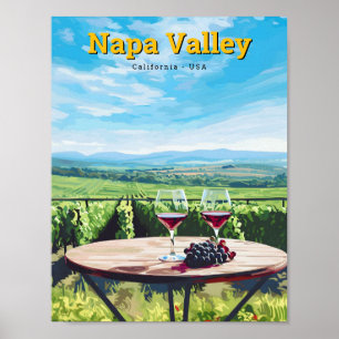 Poster Napa Valley California USA Art Vintage voyage