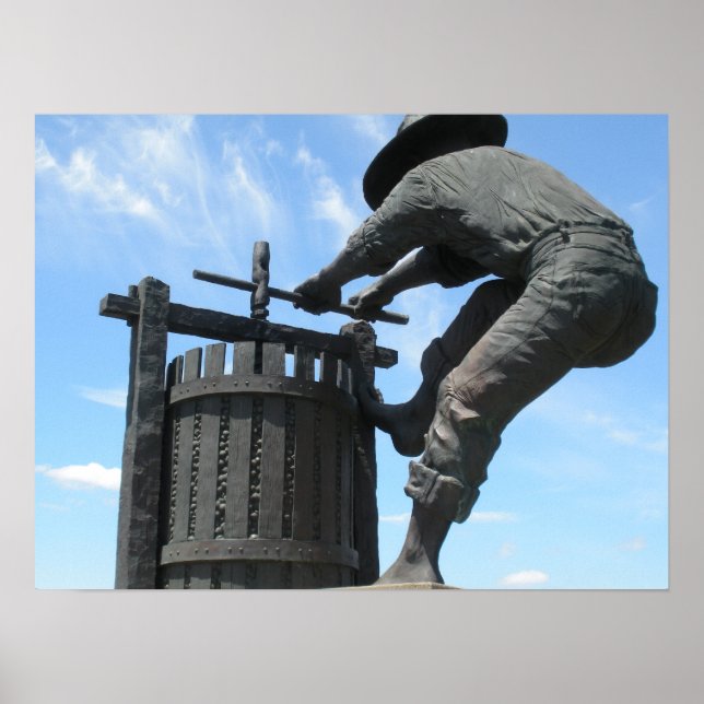 Poster Napa Valley Wine Press/Crusher Monument (Devant)