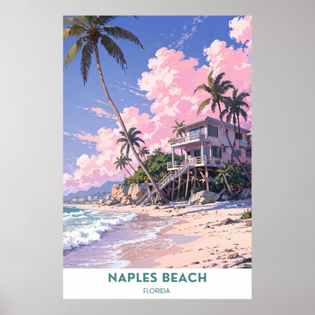 Poster Naples Beach, Floride (Devant)