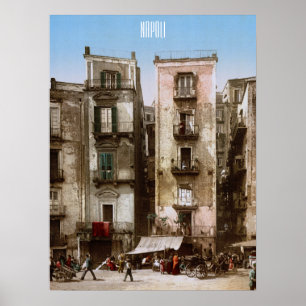Poster Naples, Italie vers 1900