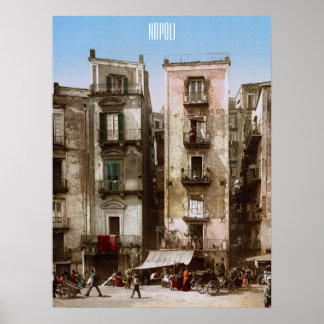 Poster Naples, Italie vers 1900