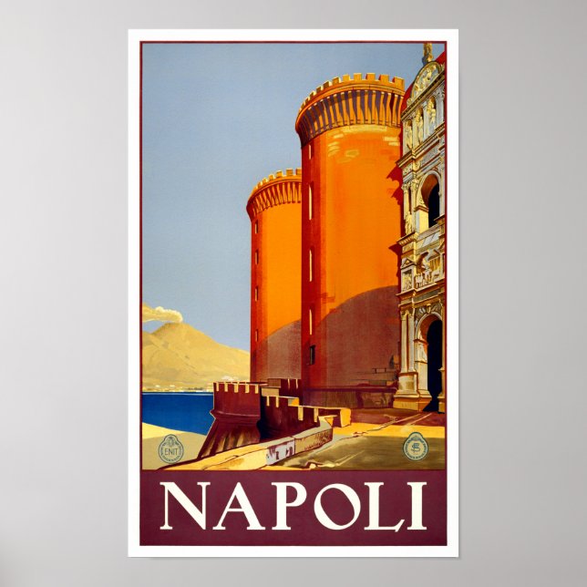 Poster Naples Italie voyage vintage (Devant)