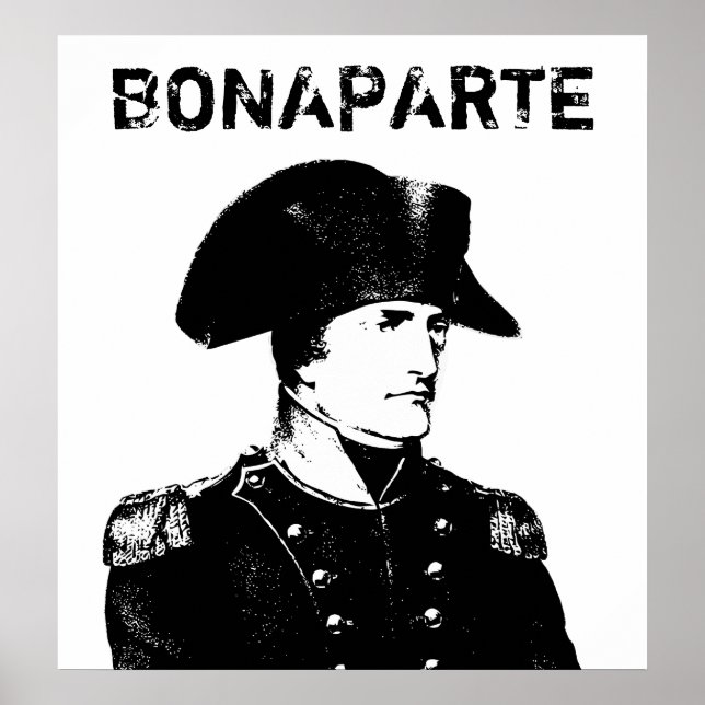 Poster Napoléon Bonaparte — Noir et blanc (Devant)
