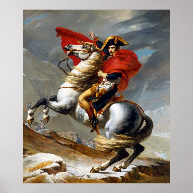 Poster Napoléon Bonaparte Peinture de Jacques-Louis David (Devant)