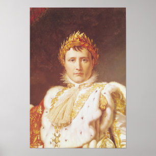 Poster Napoléon I dans des robes longues de couronnement