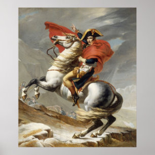 Poster Napoléon Traversant les Alpes - Jacques-Louis Davi