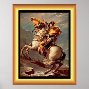 Poster Napoléon Traversant Les Alpes ~Jacques-Louis David