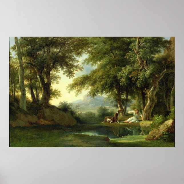 Poster Narcisse Admirer sa Réflexion (Devant)