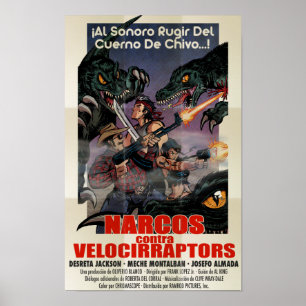 Poster Narcos vs Velocirrapts