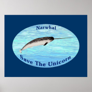 Poster Narwhal - Sauvez La Licorne