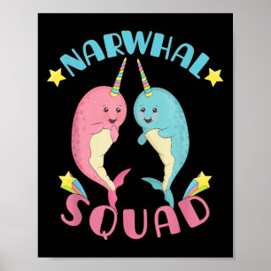 Poster Narwhal Squad Cute Kawaii Narwhals