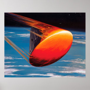 Poster NASA Apollo Command Module Space Capsule Artwork