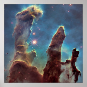 Poster NASA Hubble Telescope Photo PIllars of Creation