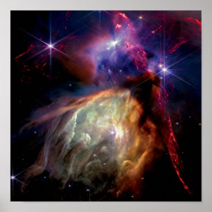 Poster NASA JWST Région de formation d'étoiles Rho Ophiuc
