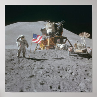 Poster Nasa Moon Landing Apollo 15 Lunar Module 1971