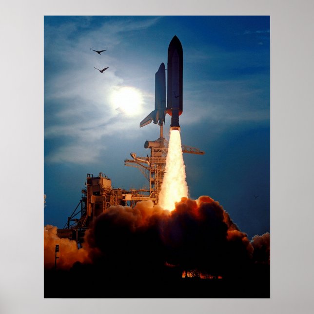 Poster NASA Space Shuttle Discovery Launch STS-64 (Devant)