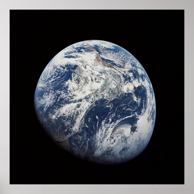 Poster NASA / Vue de la Terre depuis la lune (Devant)