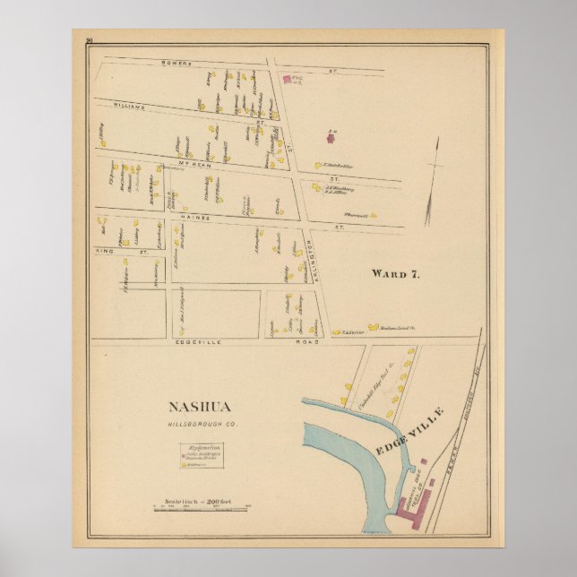 Poster Nashua, Numéro 7, Edgeville (Devant)
