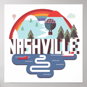 Poster Nashville dans la conception