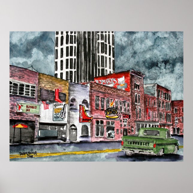 Poster nashville tennessee country music capital art (Devant)