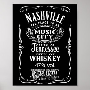 Poster Nashville Tennessee États-Unis Usa Western Coun