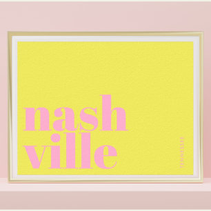 Poster Nashville Tennessee typographie 