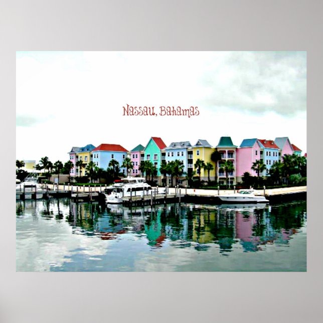 Poster Nassau, Bahamas Photo pittoresque (Devant)