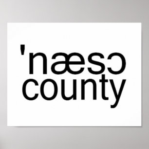 Poster Nassau Comté Long Island Orthographe phonétique