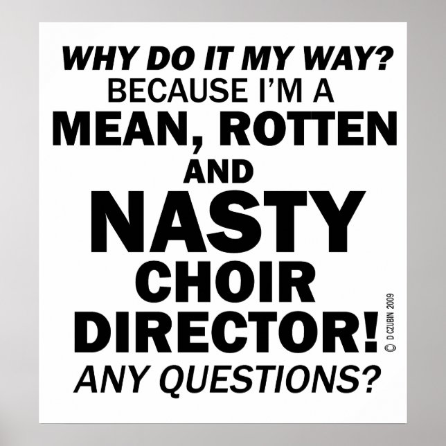 Poster Nasty Choir (Devant)