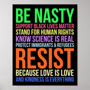 Poster Nasty Résister Lgbtq Human Rights Science Be Kind 
