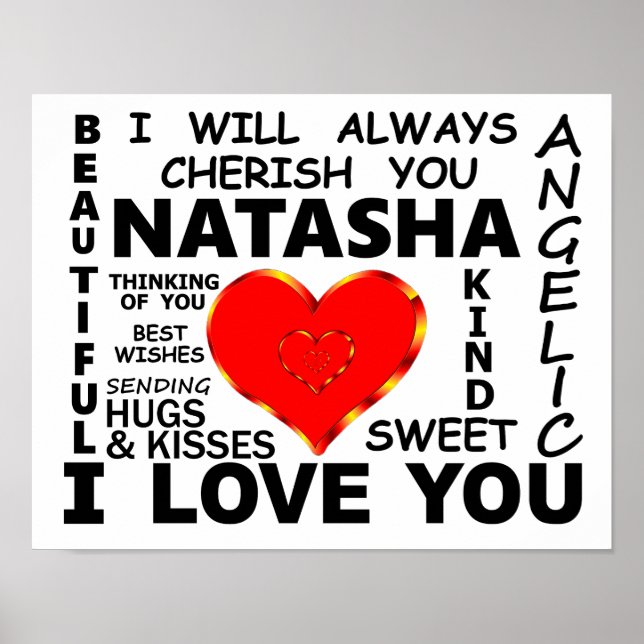 Poster Natasha Je T'Aime (Devant)