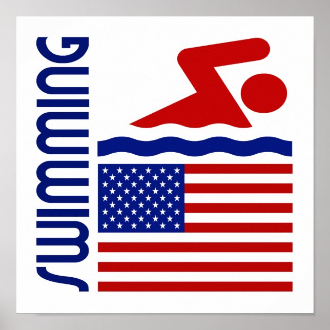 Poster Natation aux États-Unis (Devant)