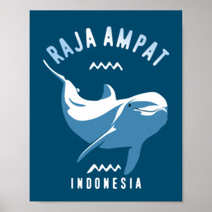 Poster Natation avec les dauphins à Raja Ampat