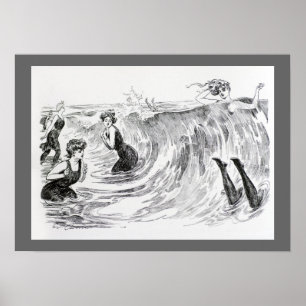 Poster Natation en mer