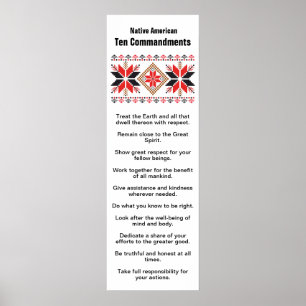 Poster Native American Ten Commandments