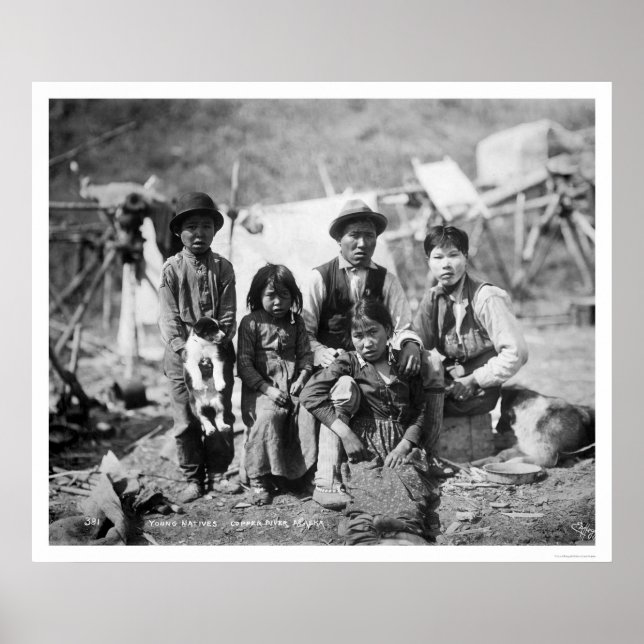 Poster Natives Rivière du cuivre Alaska 1904 (Devant)