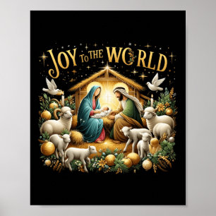 Poster Nativité De Noël Naissance Chrétienne De Jésus Joi