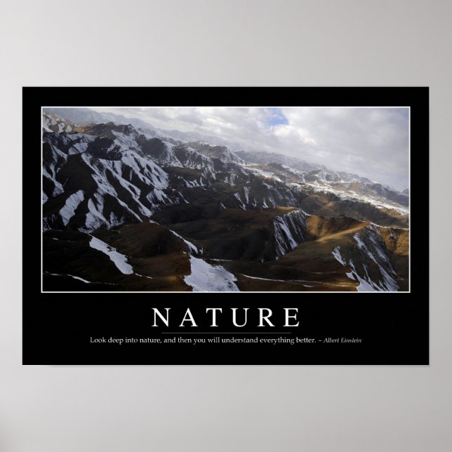 Poster Nature : Citation inspirante (Devant)