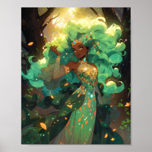 Poster Nature Déesse Imaginaire afro-américain Art