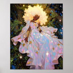 Poster Nature Déesse Imaginaire afro-américain Art