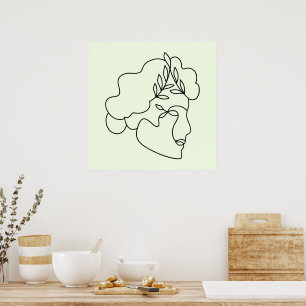 Poster Nature Intérieure – Ligne artistique abstraite de