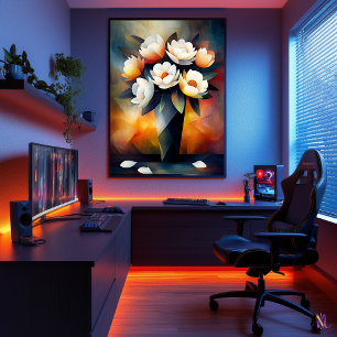 Poster Nature morte aux pivoines - Chef-d'œuvre cubiste i