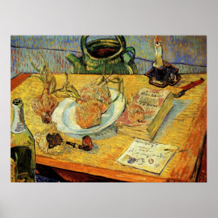 Poster Nature morte avec planche à dessin de Vincent van