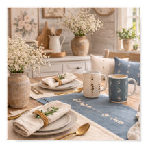 Nature morte de cuisine de ferme Table botanique