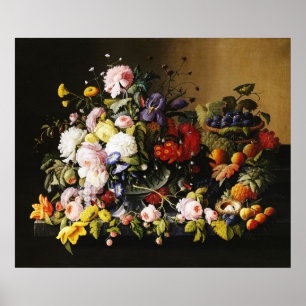 Poster Nature morte de fruits floraux vintage de Severin