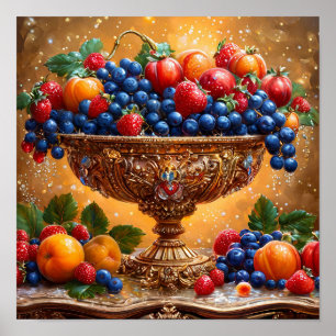 Poster Nature morte Peinture à l'huile classique sur toil