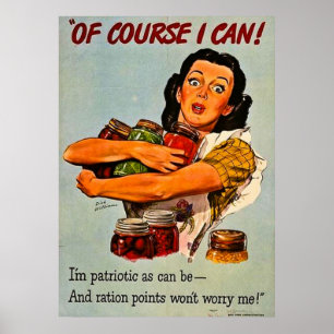 Poster Naturellement je peux ! Propagande vintage de 2ÈME