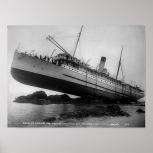 Poster naufrage - SS Princess Mai - 5 août 1910