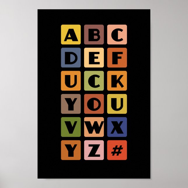 Poster Naughty Alphabets (Devant)